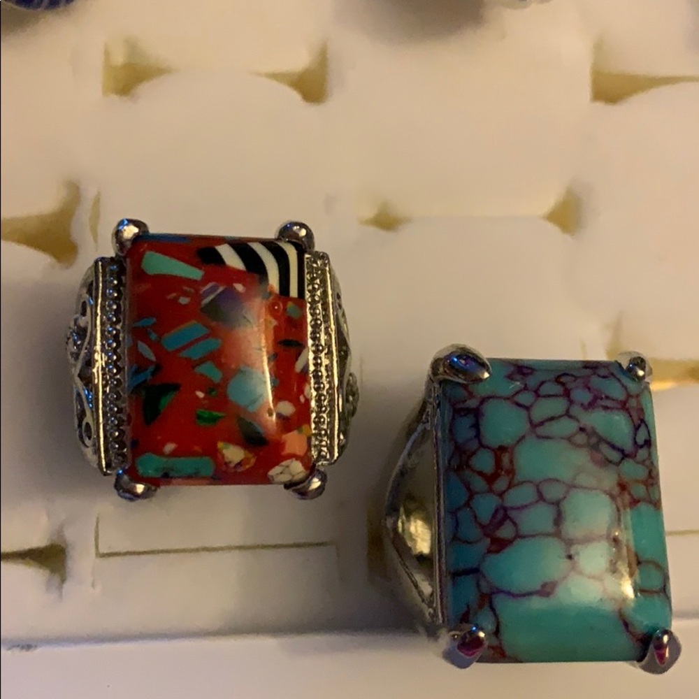 NWT Womens stainless steel rings size 8